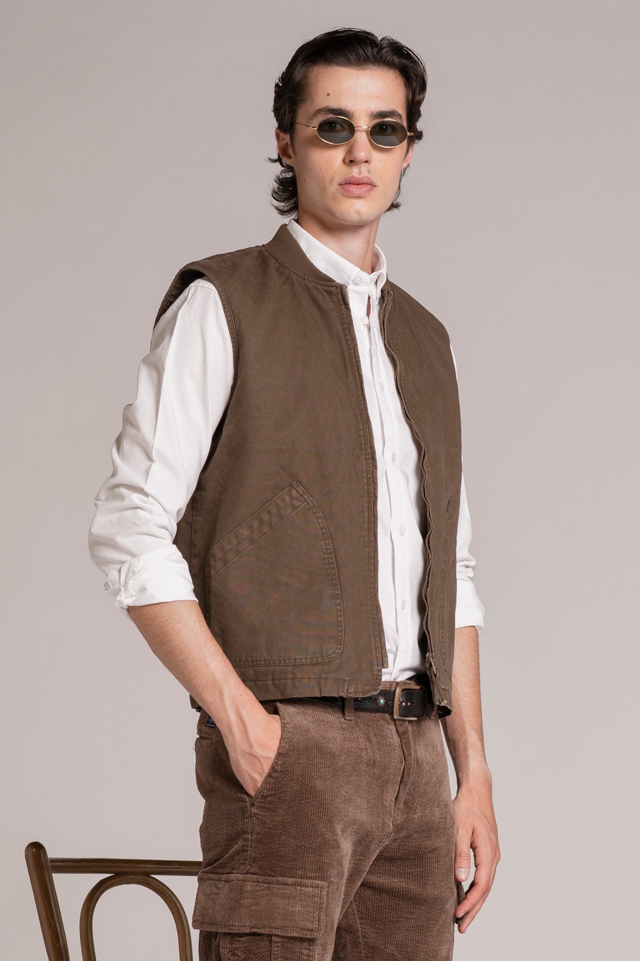 TERRY GILET IN CANVAS