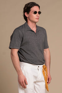 JAMIE POLO SKIPPER IN JERSEY SLUB
