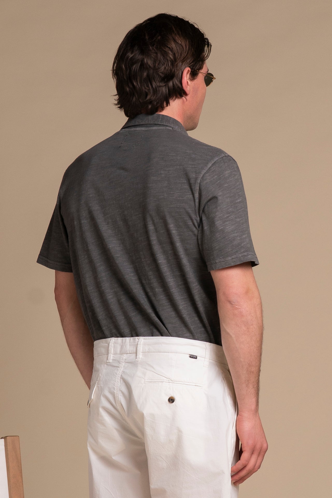 JAMIE POLO SKIPPER IN JERSEY SLUB