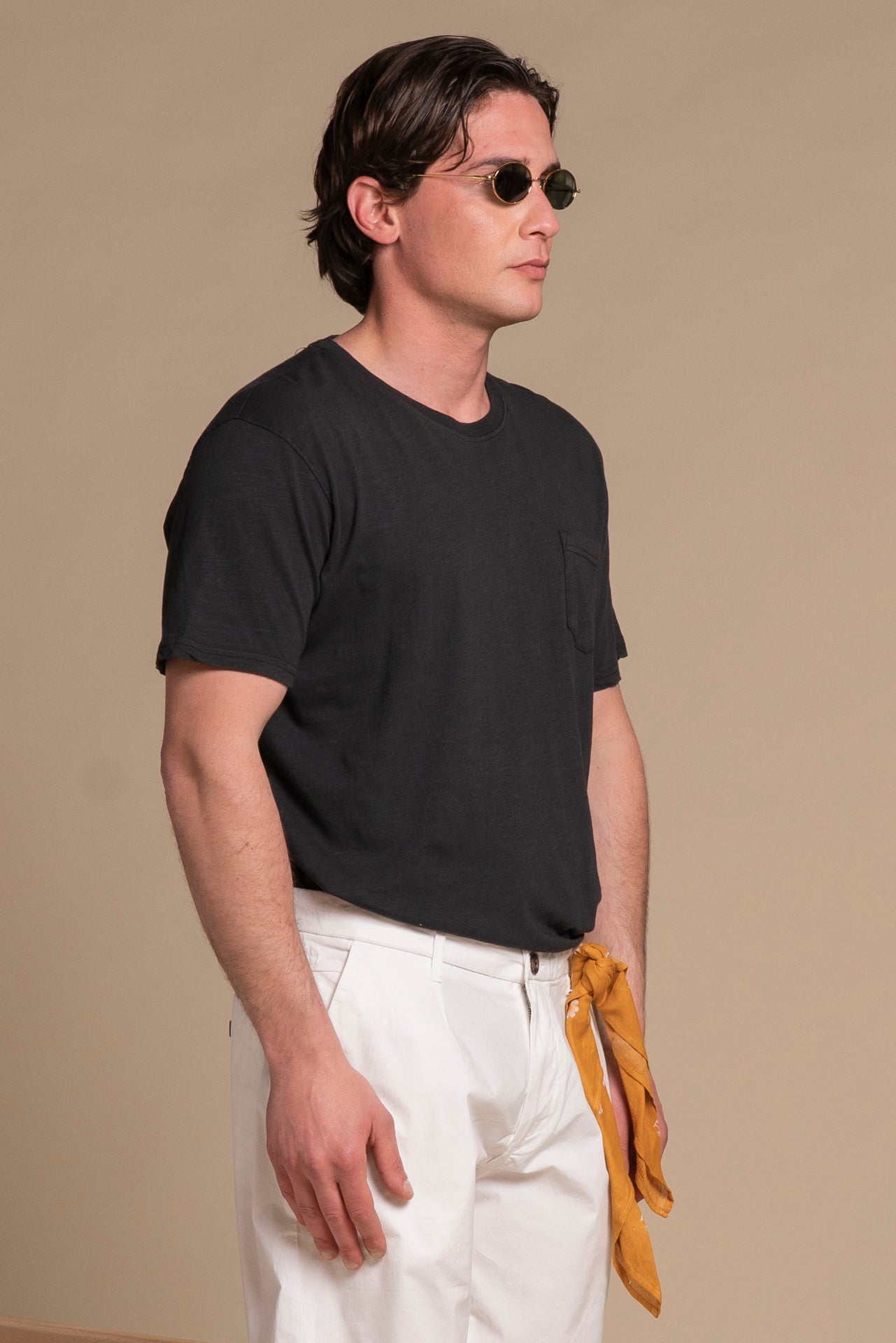 MORRIS T.SHIRT IN JERSEY SLUB CON TASCHINO