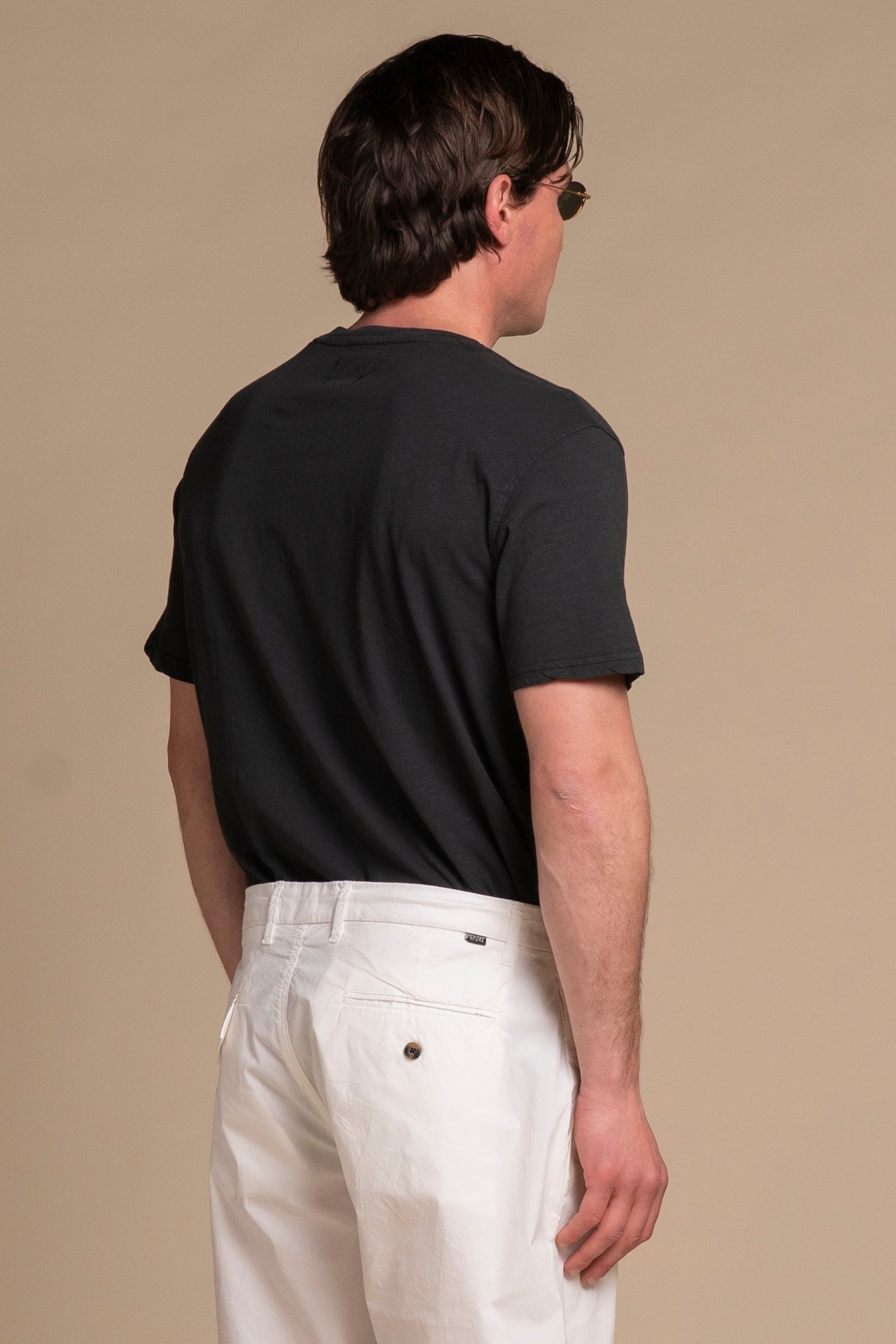MORRIS T.SHIRT IN JERSEY SLUB CON TASCHINO
