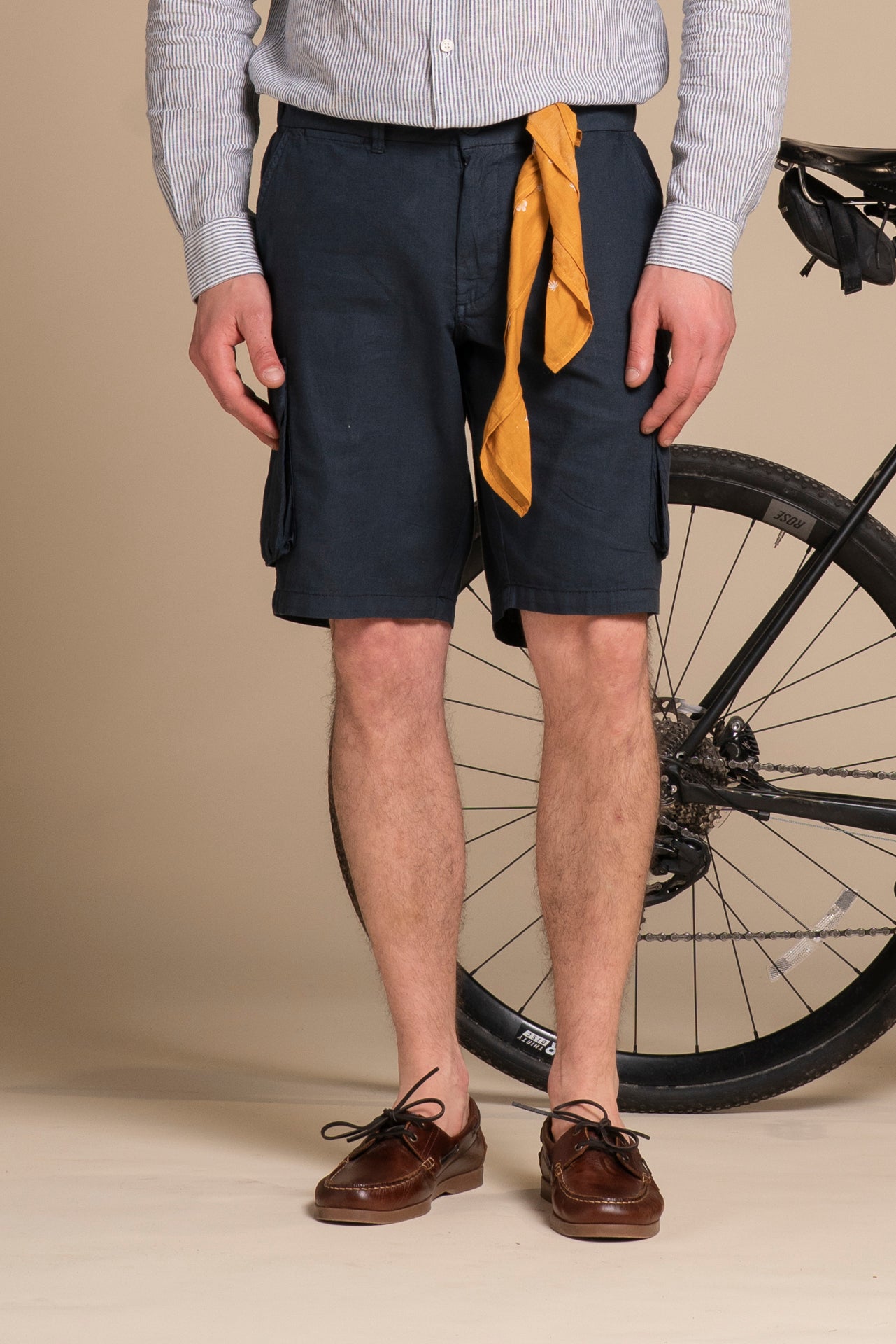 COOPER CARGO SHORT MIXED LINEN