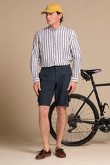 KOREAN LARS IN MIXED LINEN STRIPE