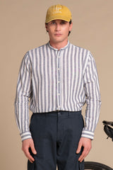 KOREAN LARS IN MIXED LINEN STRIPE