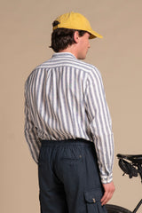 KOREAN LARS IN MIXED LINEN STRIPE