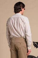 KOREAN LARS IN MIXED LINEN STRIPE