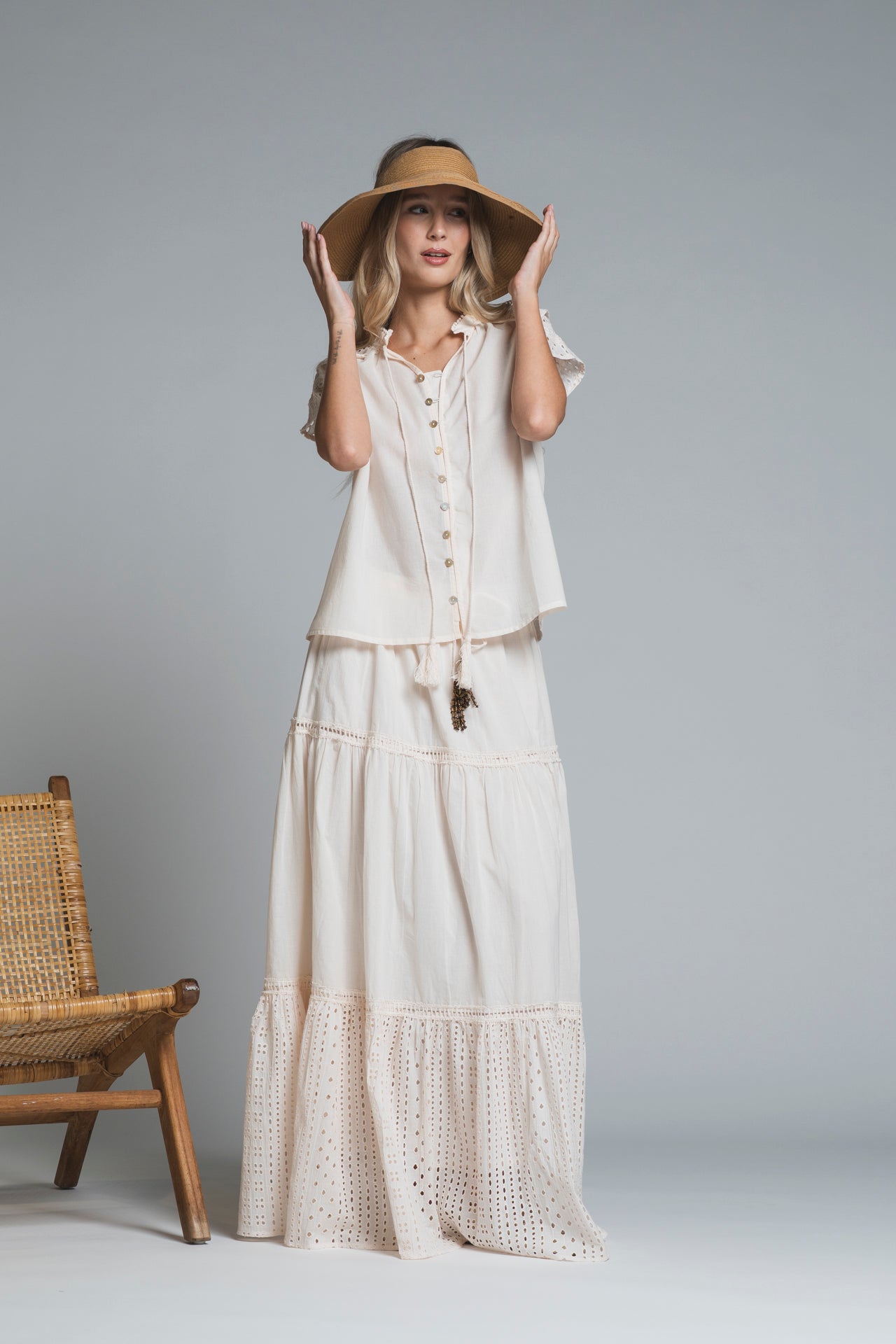 GIORGIA SKIRT LONG IN COTTON