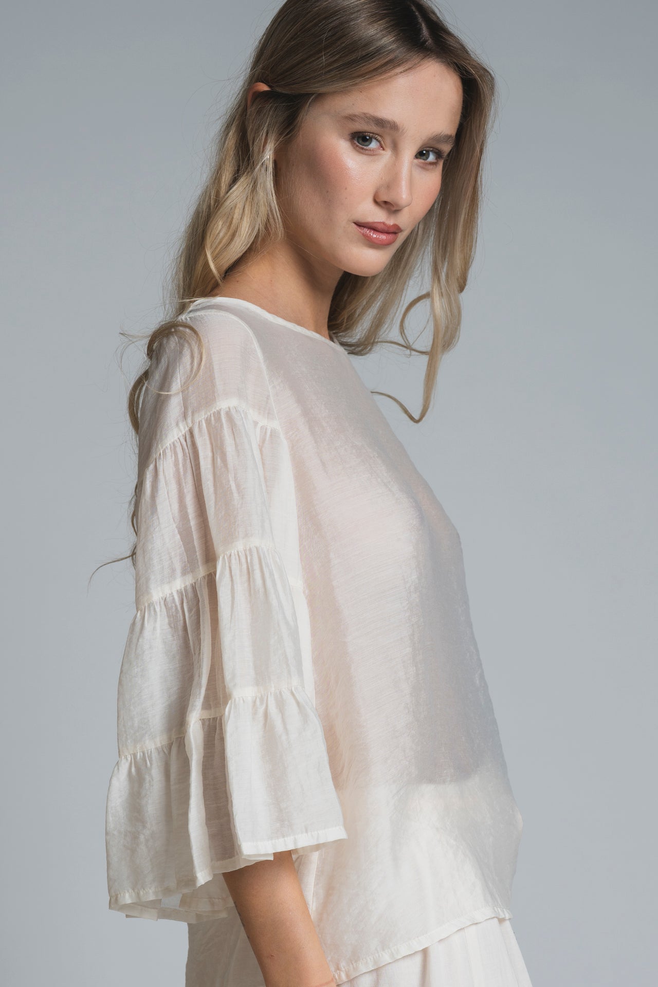 BABY BLOUSE IN MIXED LYOCELL
