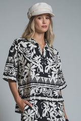 BIRDIE POLO CROP IN POPELINE