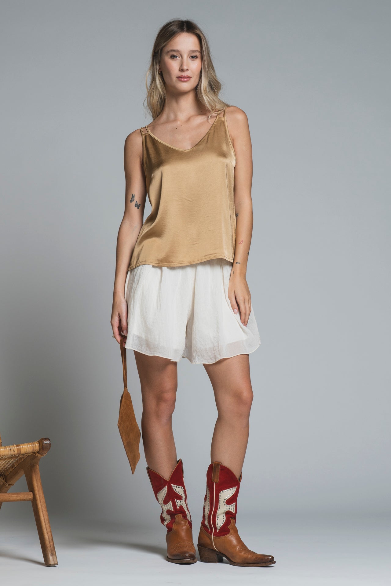 TARA TOP BRACES IN VISCOSE