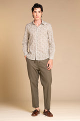 LUIS ITALIAN COLLAR IN COTTON SLUB