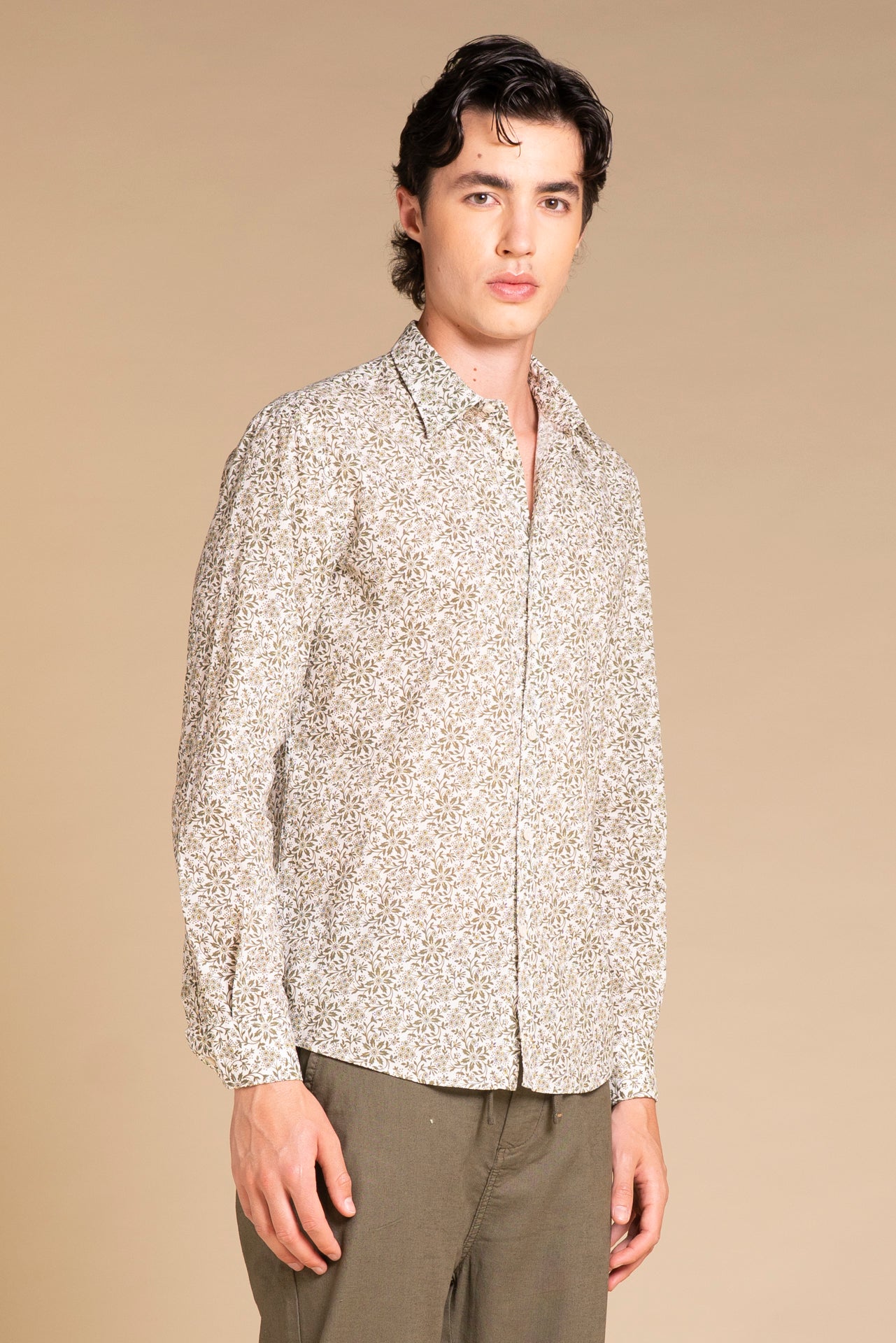 LUIS ITALIAN COLLAR IN COTTON SLUB