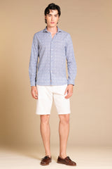 RILEY FRENCH COLLAR IN MIXED LINEN