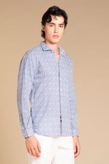 RILEY FRENCH COLLAR IN MIXED LINEN