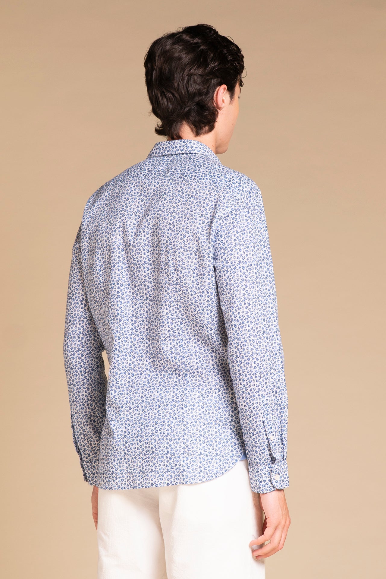 RILEY FRENCH COLLAR IN MIXED LINEN