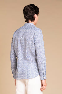 RILEY FRENCH COLLAR IN MIXED LINEN