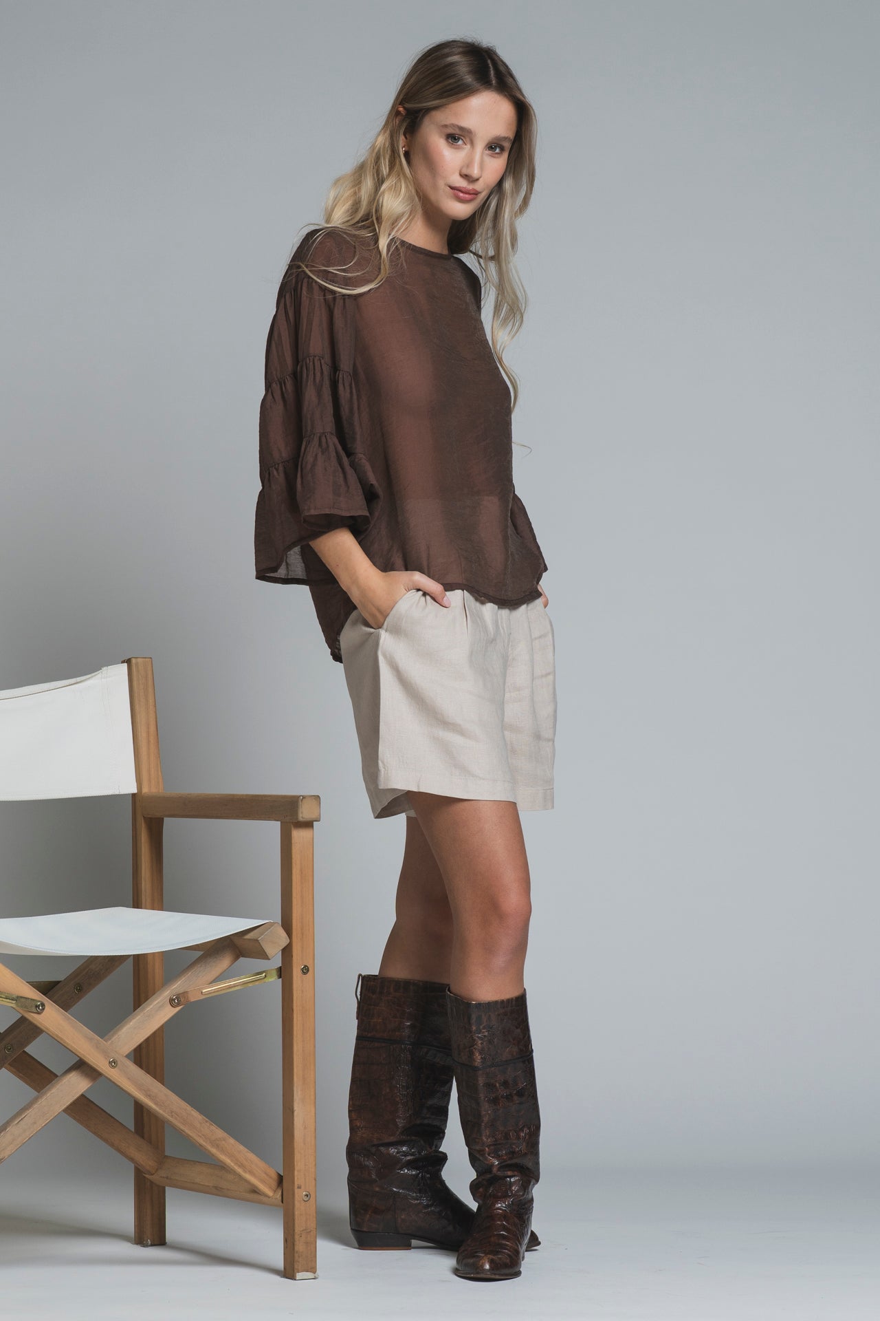 BABY BLOUSE IN MIXED LYOCELL