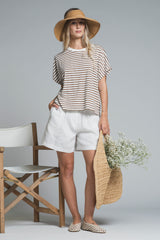 TESSA T.SHIRT BOXY IN MIXED VISCOSE