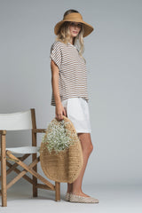 TESSA T.SHIRT BOXY IN MIXED VISCOSE