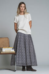 GINA SKIRT LONG IN MUSSOLA