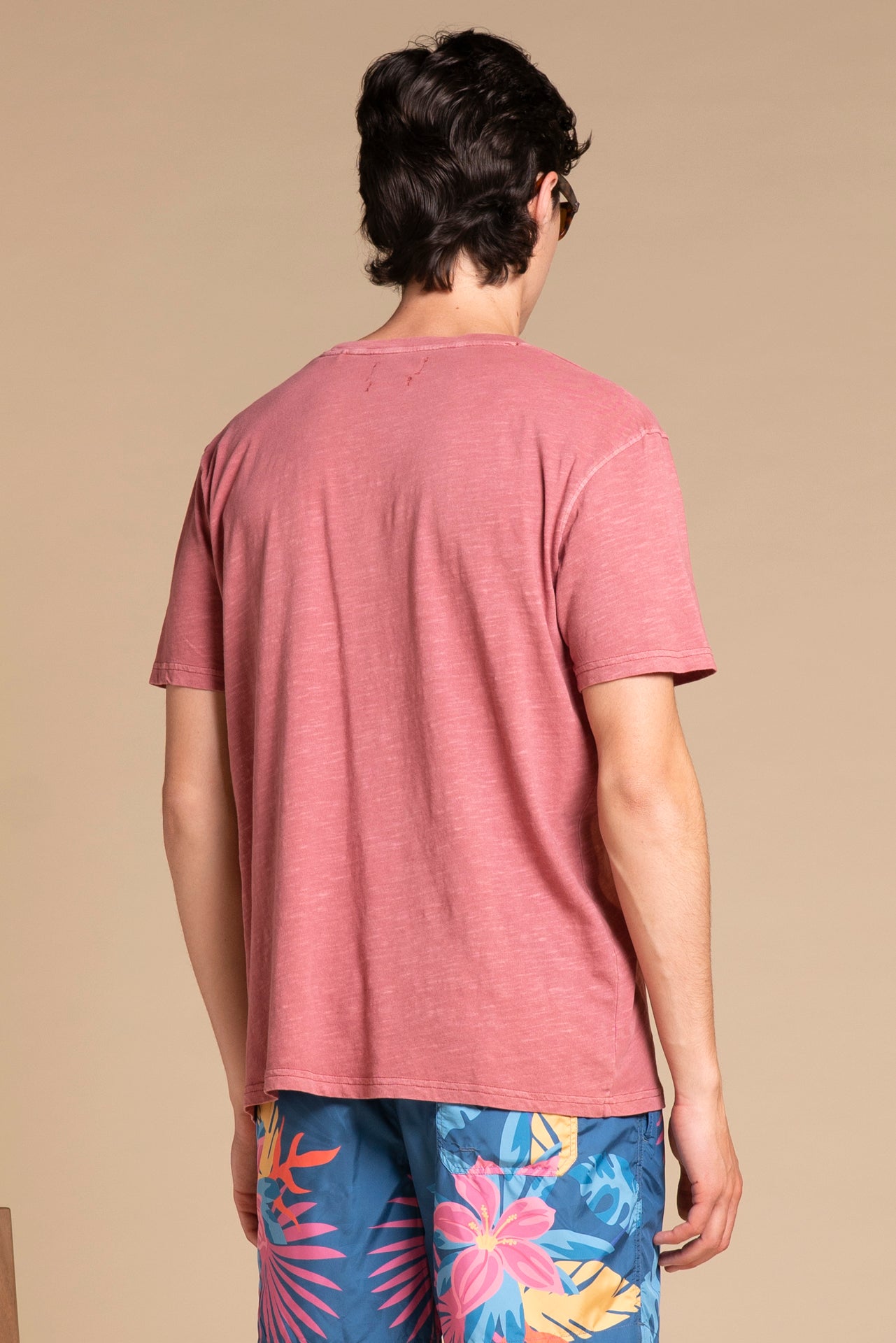 MORRIS T.SHIRT IN JERSEY SLUB CON TASCHINO