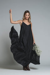 ANITA DRESS BRACES IN SATIN VISCOSE