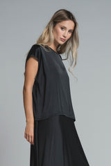 BENNY BLUSA IN SATIN VISCOSE