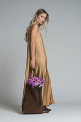 ANITA DRESS BRACES IN SATIN VISCOSE