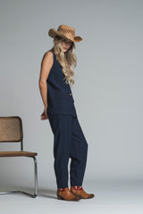 GIULY GILET IN MIXED VISCOSE