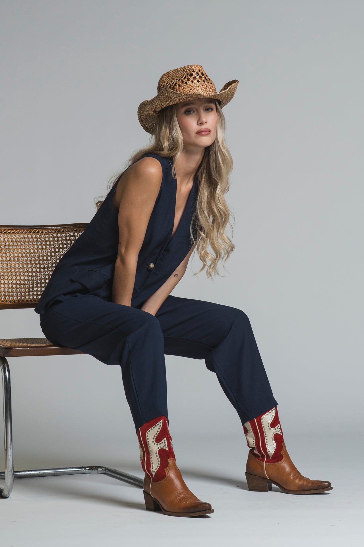 GIULY GILET IN MIXED VISCOSE