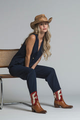 GIULY GILET IN MIXED VISCOSE