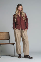 CLARA SHIRT IN MIXED LYOCELL