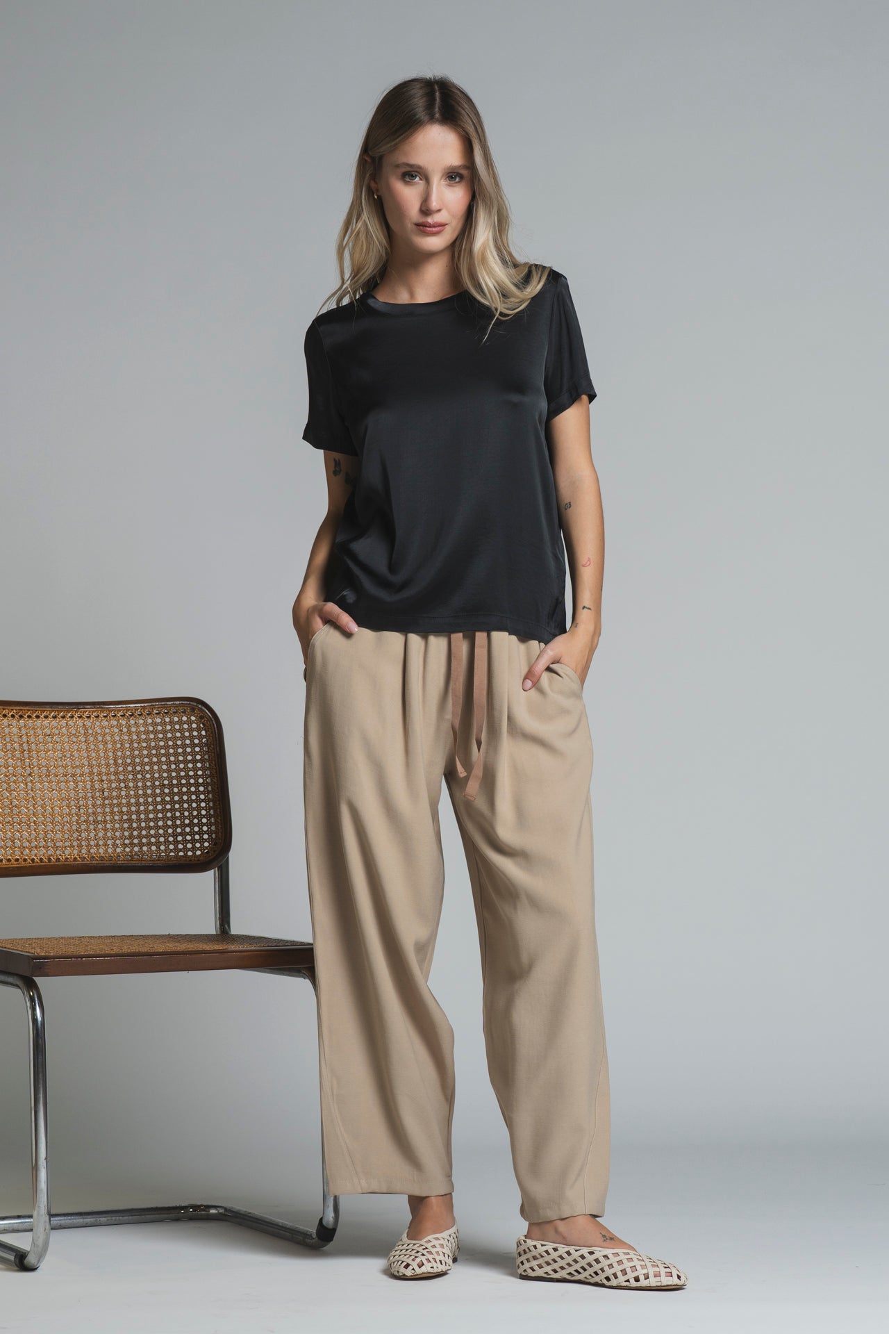TITTY BLUSA IN SATIN