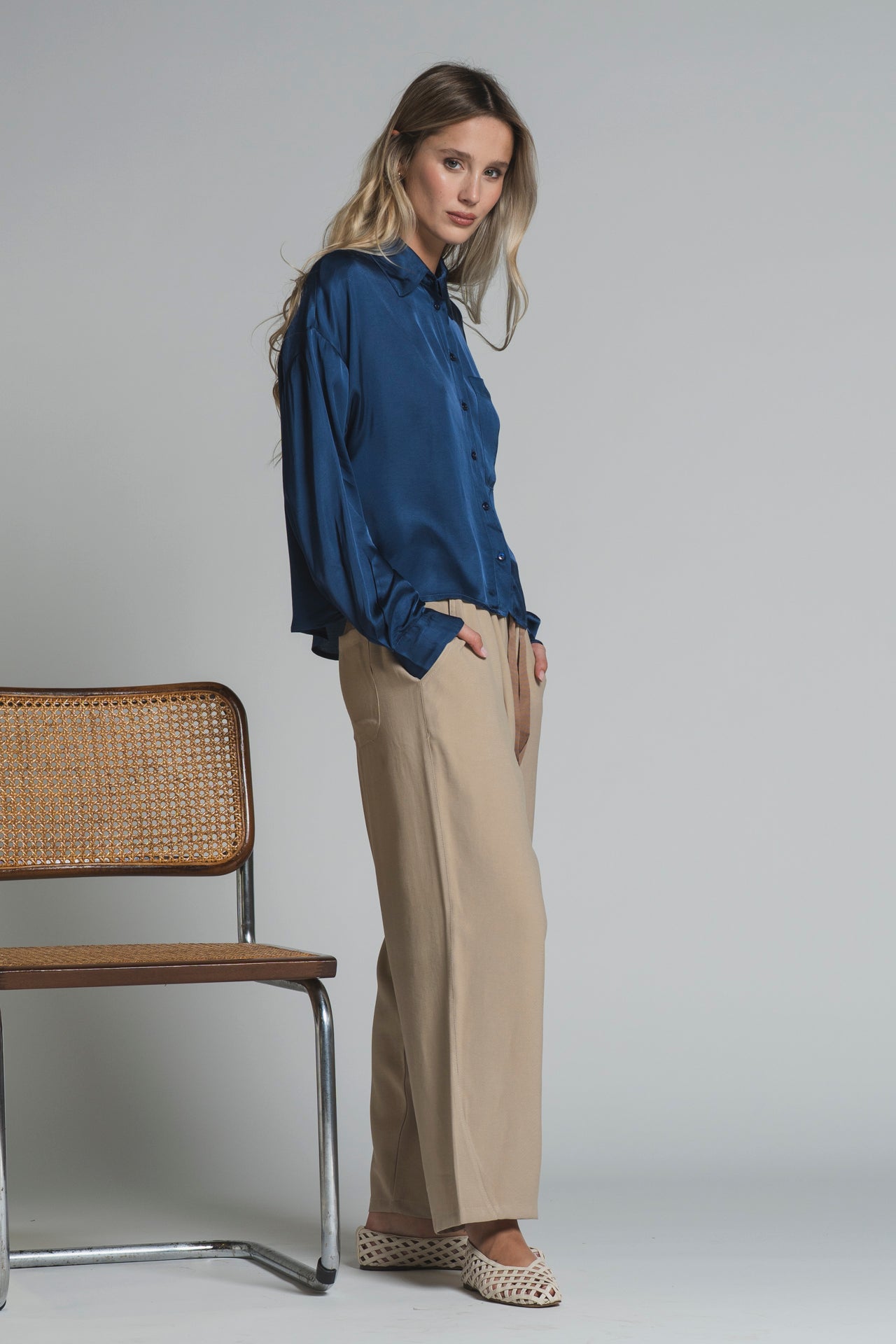 CLORY SHIRT CROP IN VISCOSE