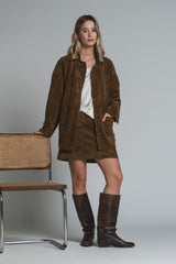 GWEN JACKET IN ECO-SUEDE