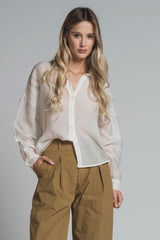 CLARA SHIRT IN MIXED LYOCELL