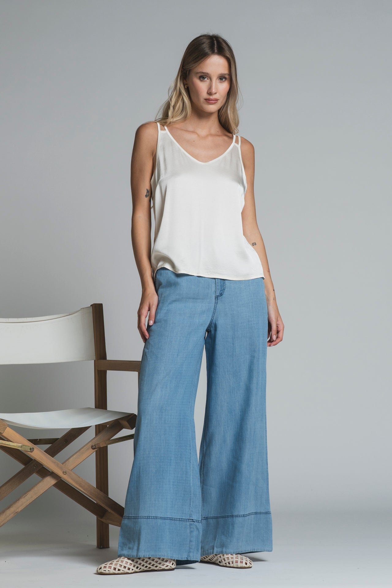 TARA TOP BRACES IN VISCOSE
