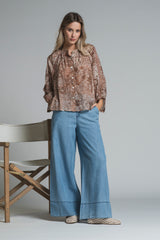 LISA CHINO LONG IN CHAMBRAY