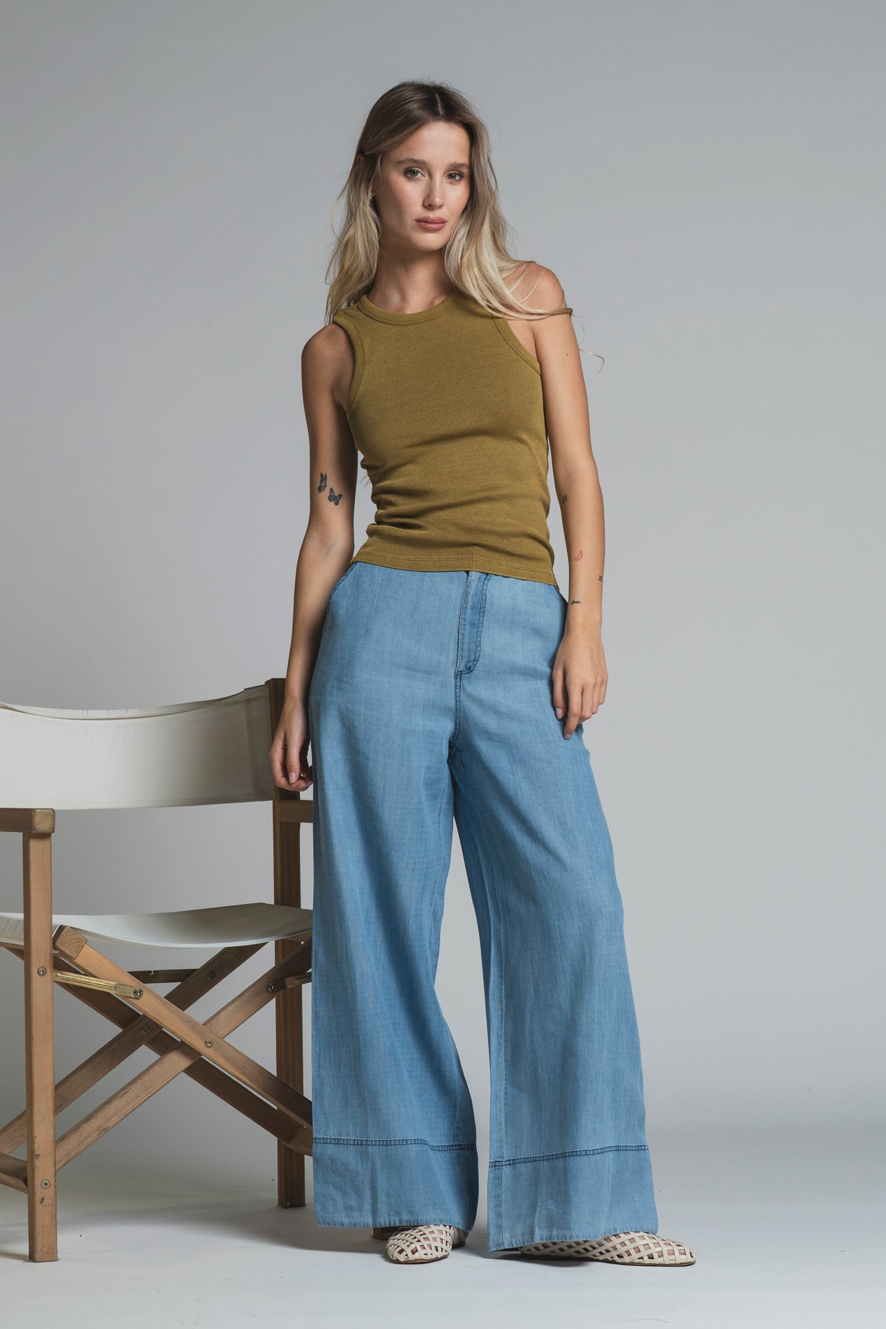 LARA TOP VEST IN JERSEY STRETCH