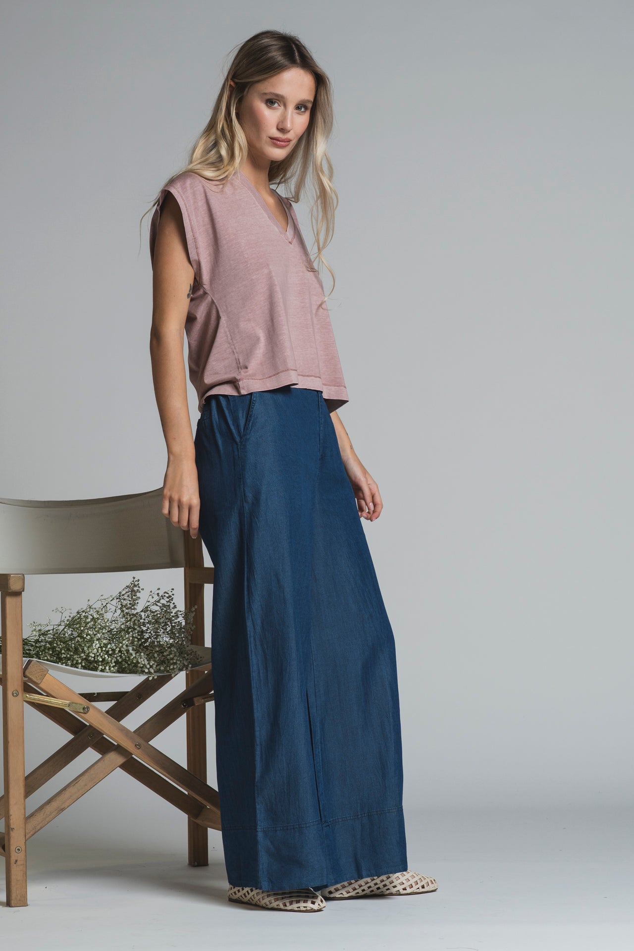 TRACE V NECK IN JERSEY