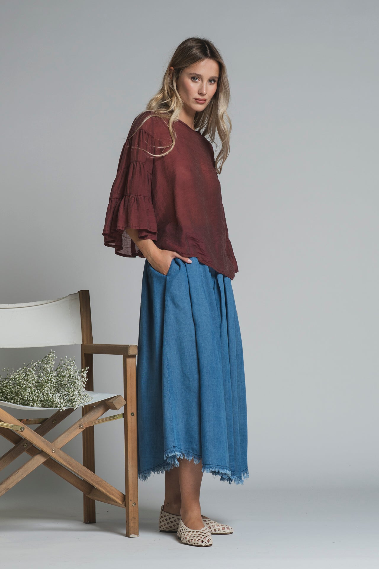 BABY BLOUSE IN MIXED LYOCELL