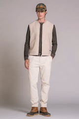 TERRY GILET IN BOILED WOOL