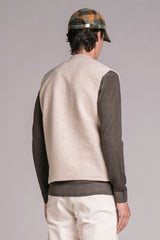 TERRY GILET IN BOILED WOOL