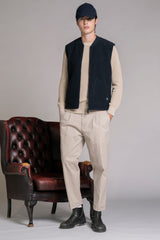 TERRY GILET IN BOILED WOOL