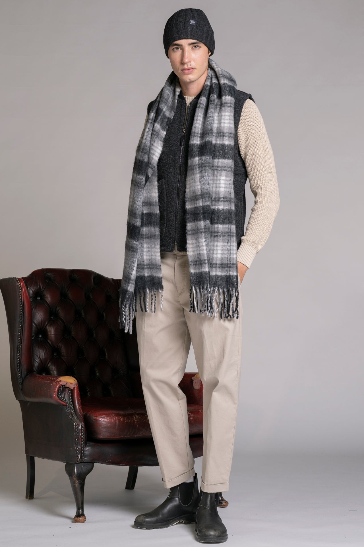 TERRY GILET IN BOILED WOOL