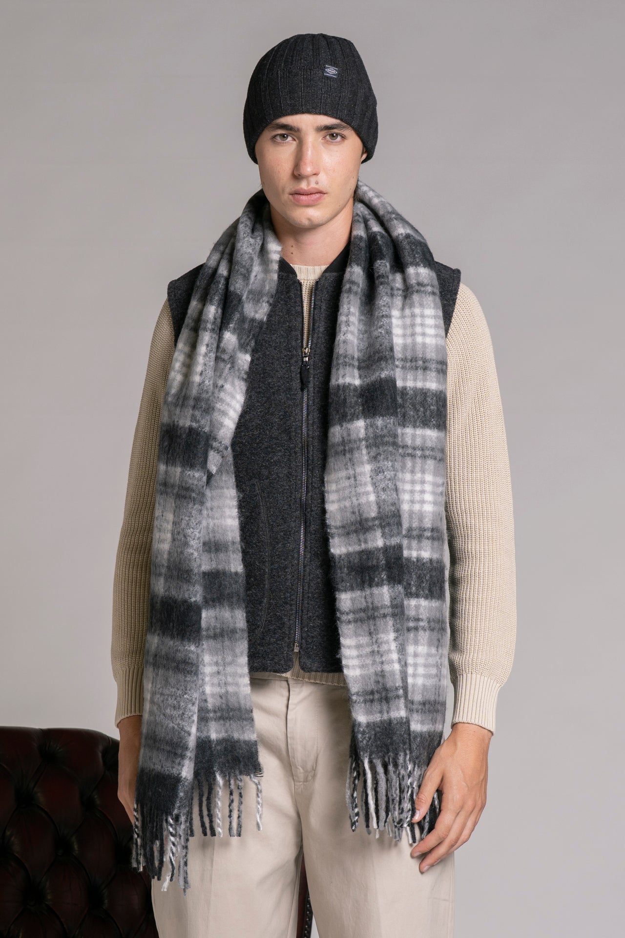 TERRY GILET IN BOILED WOOL