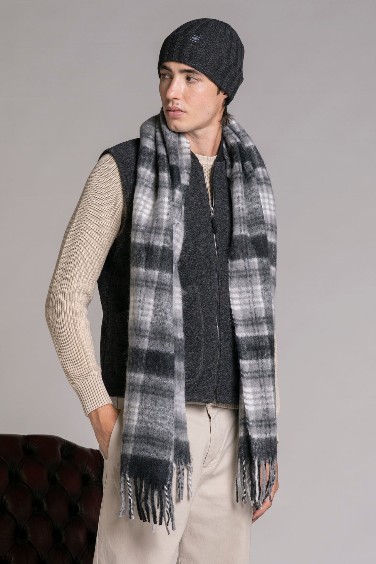 TERRY GILET IN BOILED WOOL