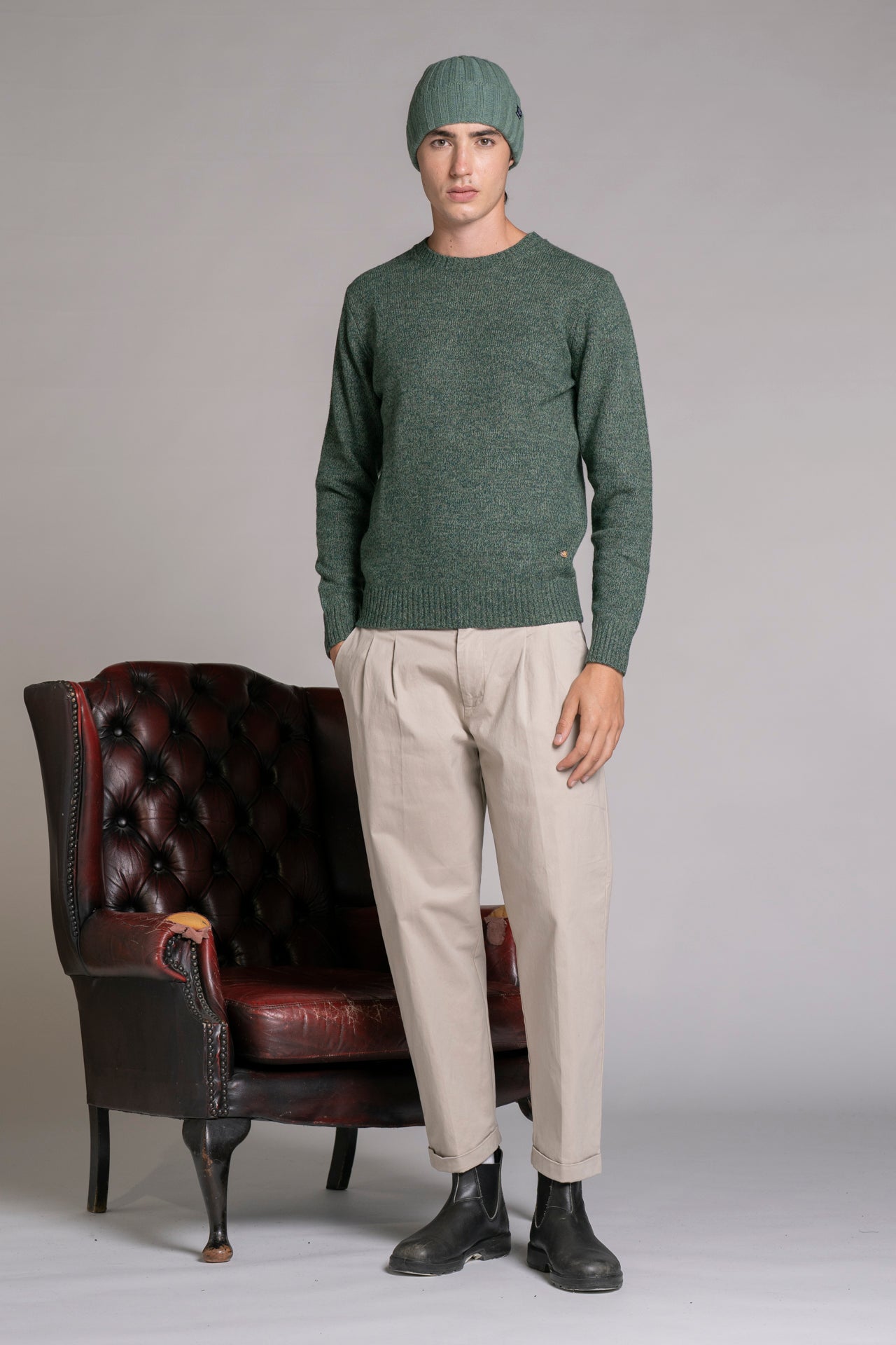 DUKE ROUND NECK IN MOULINE'