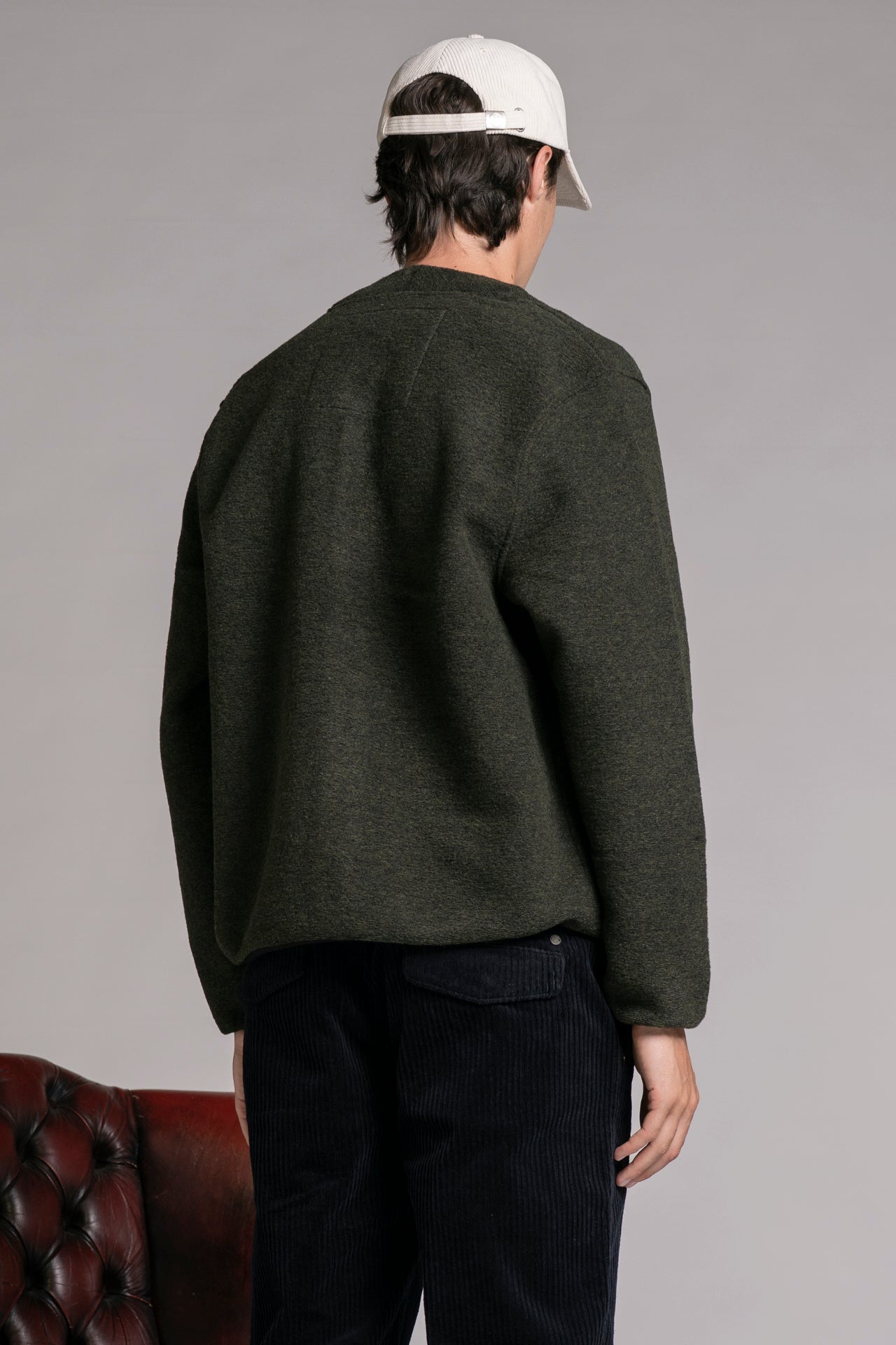 DOVER CARDIGAN IN BOILED WOOL