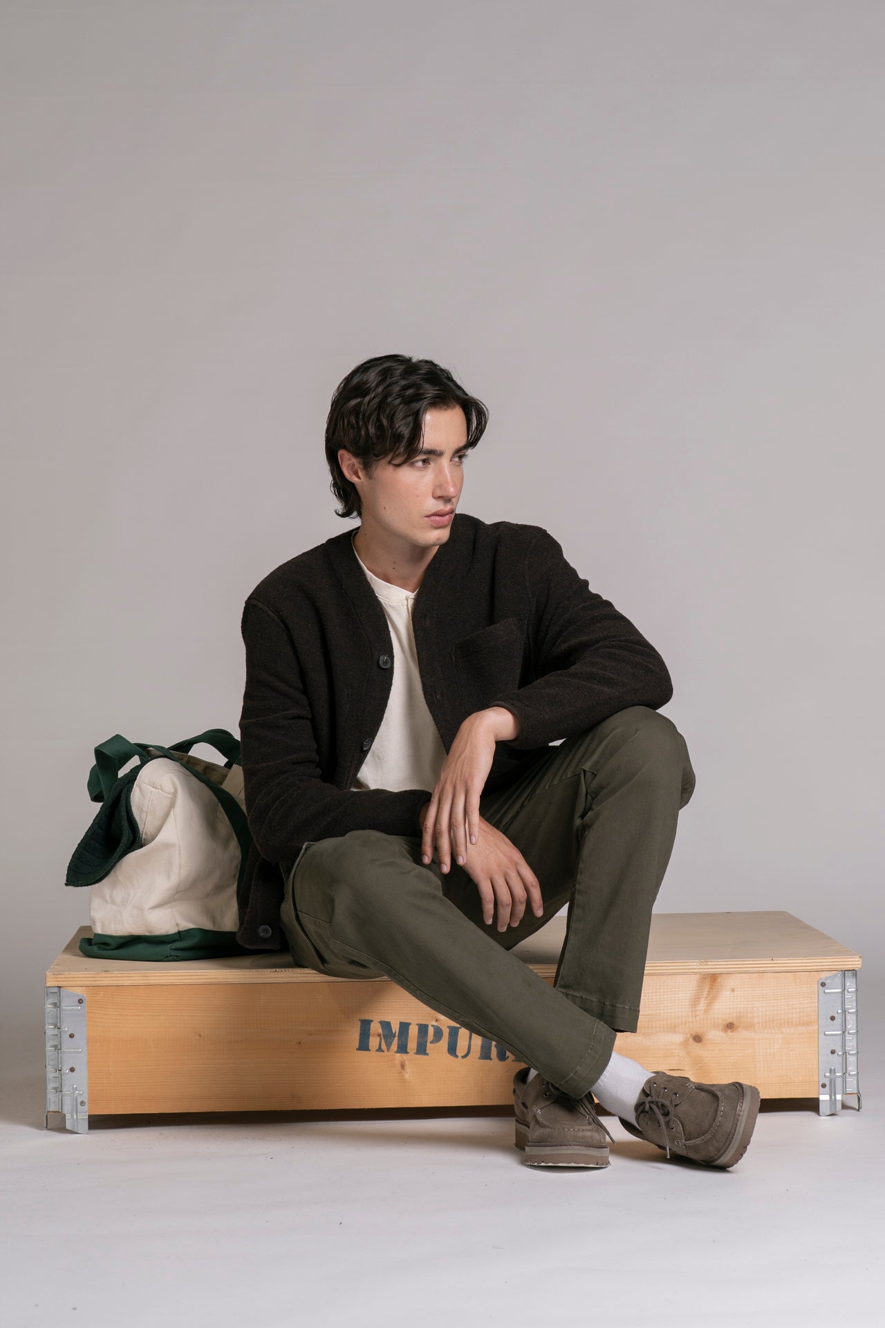 DOVER CARDIGAN IN BOILED WOOL